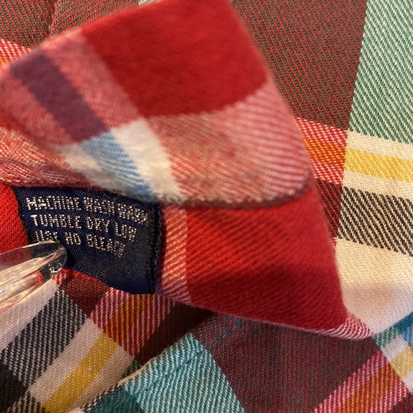 Vintage Late 1980s Polo Ralph Lauren Mens Button Down in red and green plaid M - Picture 11 of 12